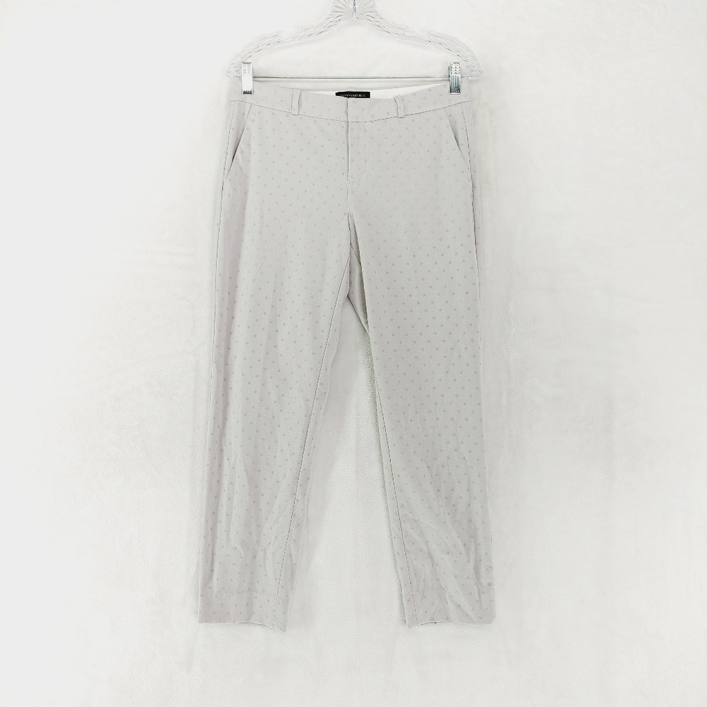 Banana Republic Avery Fit Gray Polka Dot Dress Pants Trousers P2053